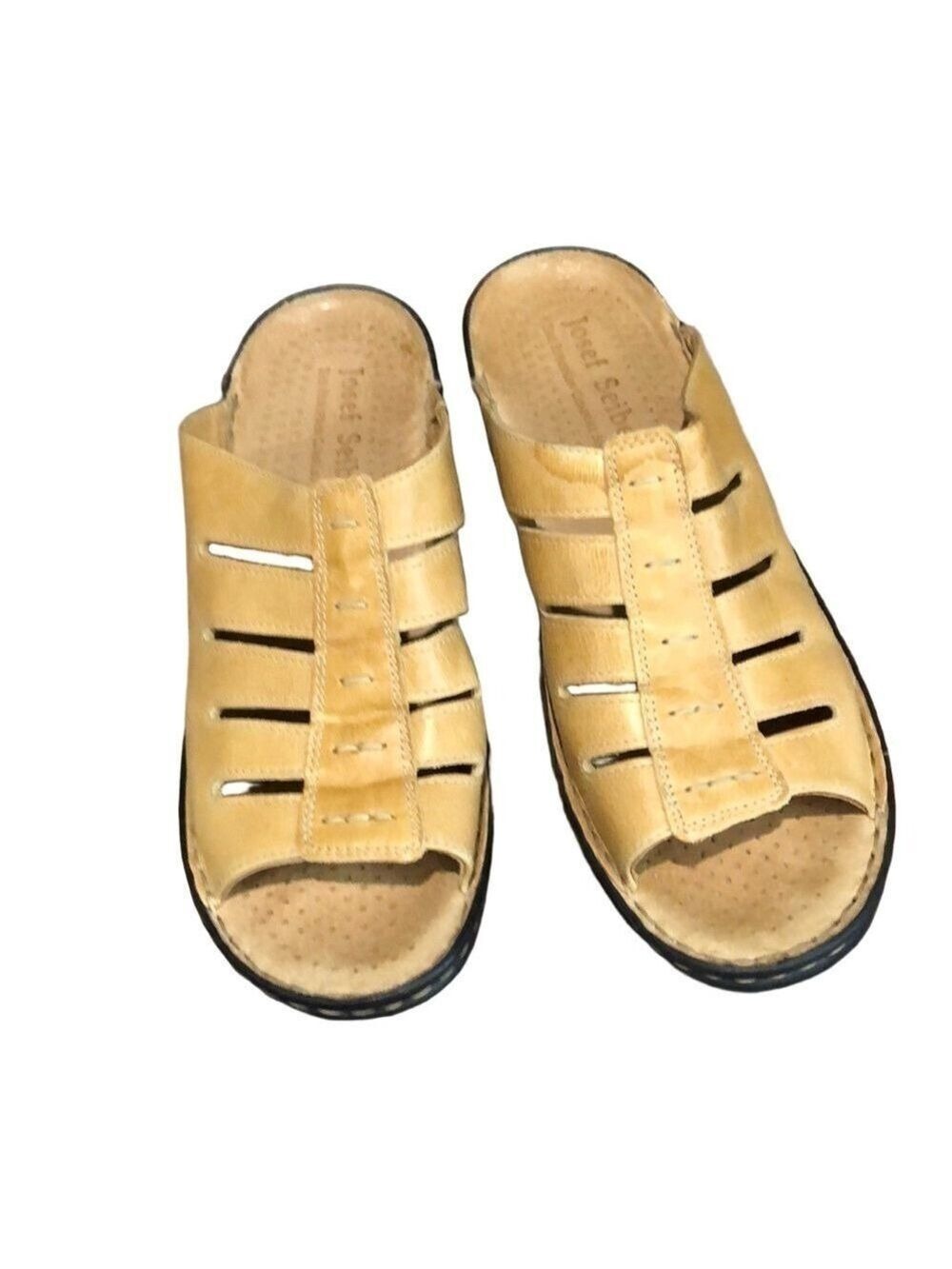 Josef Seibel The European Comfort Shoe leather slip on sandals. Size 41